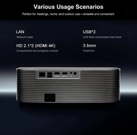 Projecteur intelligent HQ11W V660, puce 8 cœurs, décodage 4K, 3 Go + 64 Go DDR4, HDR10+, LED, 3600 lumens ANSI, stéréo HIFI, home cinéma