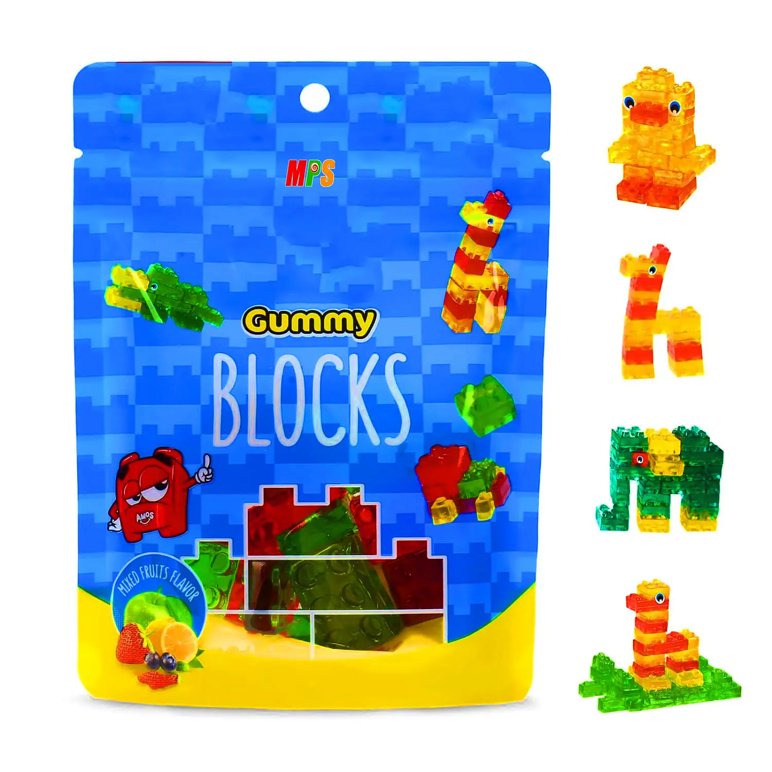 Oemミックスフルーツジュース3dグミキャンディーメーカー4dグミブロック型ビルディングブロックゼリーキャンディーおもちゃキッズスナック