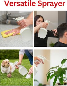 32oz 500ml HDPE <b>Plastic</b> Spray Bottles Chemical Resistant Trigger Pump Bottle for Household <b>Kitchen</b> Car Window Toilet Cleaning - Product Image 5