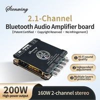 Carte d'amplification audio Bluetooth 2.1 canaux YS-HT21 TDA7498E 200W HiFi avec module amplificateur de subwoofer, réglage des aigus et des basses, entrée USB et AUX