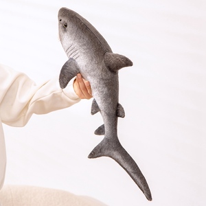 Hot bán phim hoạt hình thú nhồi bông động vật biển màu xám cá mập đồ chơi sang trọng tùy chỉnh OEM/ODM cá mập búp bê sang trọng quà tặng cho trẻ em - Product Image 4