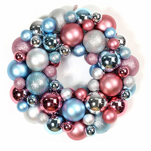 En gros personnalisé décoration de <span class=keywords><strong>sapin</strong></span> de noël boules suspendues couronnes de noël avec lumière - Product Image 1