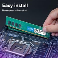 Crucial 32GB DDR4 RAM, 3200MHz (PC4-25600) CL22 Desktop Memory, UDIMM 288-Pin, Compatible with Intel and AMD Ryzen