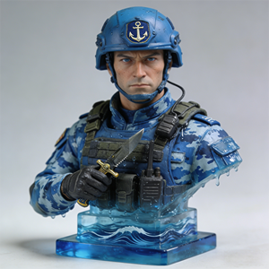 Op maat gemaakte hars ambachten, niet op voorraad, alleen als referentie: gespecialiseerde bustes van mariniers, luchtmacht, leger en speciale eenheden. - Product Image 4