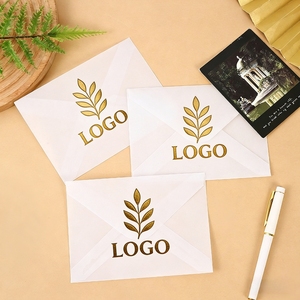 Sobres de Papel Pergamino Translúcido Esmerilado con Logotipo Personalizado para Boda, Gran Venta - Product Image 1