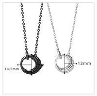 Nouveau collier en argent sterling 925, bijoux pour couples, crochet circulaire, collier en argent