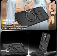 Étui de protection pour téléphone avec fenêtre pour appareil photo GSCASE pour Redmi Note 15 5G, étui de protection pour objectif pour Samsung S26 S26 Plus S26 Ultra