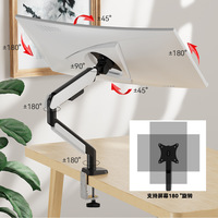Support de moniteur à bras unique de haute qualité Support réglable en gros 17 "-42" écran pliable Portable en métal