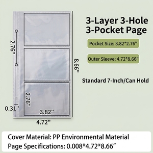 Porta Carte in PP con Chiusura a Bottone, Album Fotografico per <span class=keywords><strong>Foto</strong></span> e Biglietti da Visita, Elegante Accessorio di Moda con Capacità di 3 Pollici - Product Image 6