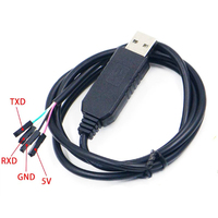 Cable de Actualización USB a TTL RS232 Negro PL2303HX, Cable de Descarga USB a Serial Zhongjiu