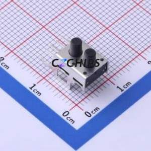 GT-TC193B-H0675-L1 Tactile Switch Through hole Switch Double Pole Single Throw Round Button 2.5N Right Angle Insert - Product Image 1