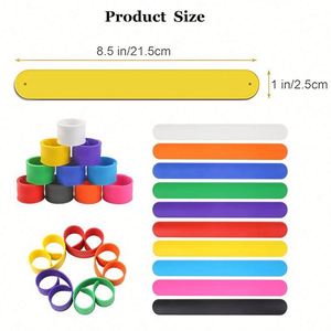 Bracelets claquettes personnalisés avec logo de dessin animé, bracelets de bras pour la course nocturne, bracelets en caoutchouc de différentes couleurs, bracelets claquettes DIY pour enfants - Product Image 4