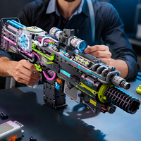 Pistola de Juguete Motorizada Dawnbreaker Pulse Gun, Bloques de Construcción, Dinámica, Ciencia Ficción, Mecánica, Eléctrica, de Plástico ABS, 14+