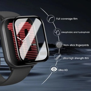BEEFLYPOWER PMMA Protector de pantalla Película antiarañazos para Amazfit <span class=keywords><strong>GTR6</strong></span> Active Película protectora Ultra-HD de cobertura total (no de vidrio) - Product Image 2