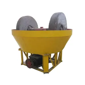 Energia & Mining Ouro Moagem Vertical 2 Roda 1200 1500 Wet Pan Mill Fresadora Molhada para Máquinas de Mineração