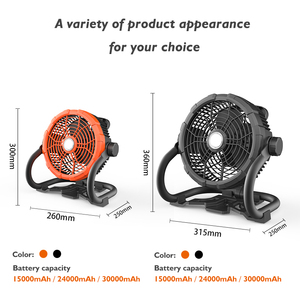 <b>Large</b> Capacity Portable 24000mAh Rechargeable Outdoor Camping Fan Table Fan With LED Light and Power Bank for <b>Tents</b> - Product Image 4