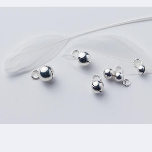 आभूषण बनाने के लिए बढ़िया 925 सिल्वर चार्म मोती, DIY निष्कर्ष घटक आभूषण सहायक उपकरण जिंगल बेल चार्म ब्रेसलेट पायल - Product Image 4