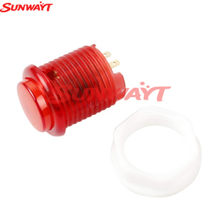 Botón pulsador de arcade de 24 mm, 5V/12V, para juegos de arcade que funcionan con monedas, iluminado con LED, de plástico, momentáneo, interruptores de botón pulsador LED - Product Image 6