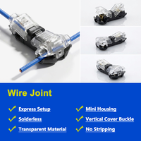Conector de Cable de Alimentación Automotriz en Forma de T, Macho/Hembra, Desconexión Rápida, 300V 10A, Aleación de Cobre, 1 Pin, PC Transparente