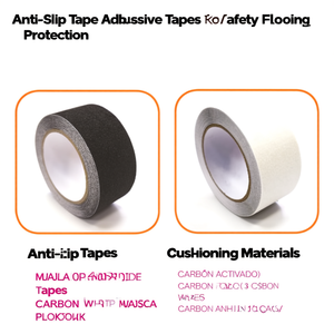 Rubans adhésifs antidérapants noirs et blancs pour la protection des sols et la sécurité - Product Image 2