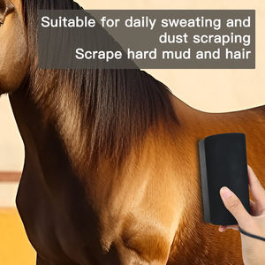 Brosse de nettoyage en profondeur en bois et acier inoxydable pour chevaux, chiens, moutons, vaches - Élimine efficacement la boue et la saleté, sûre pour les animaux de compagnie - Product Image 4