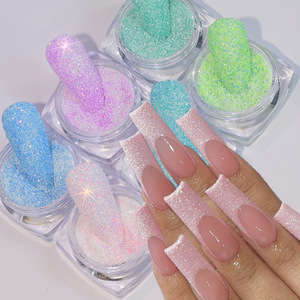 ชุดผงน้ำตาลกลิตเตอร์สะท้อนแสงไล่เฉดสี 6 สี สำหรับตกแต่งเล็บ - Product Image 3