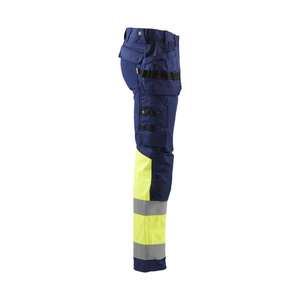 BLAKLADER - 155818118933D112 Hi-Vis <b>trousers</b> with <b>stretch</b> <b>Navy</b> blue/Yellow - EAN 7330509653364 HI-VIS WORKWEAR - Product Image 4
