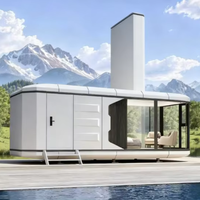 Auvent extensible, maison mobile préfabriquée, entièrement meublée, espace de vie modulaire portable, cuisine/salle de bain/chambre pour le glamping