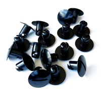 Pièce de voiture Sprint 13/32 x 0,500 pouces, bouton Dzus en aluminium noir avec tête de 1 pouce, bouton Dzus à quart de tour