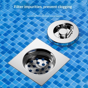 Custom Swimming Pool Floor Drain Copper Anti-Blocking & Anti-Pest for Fish Pool & for <b>Bath</b> DN50/75/110 - Product Image 3