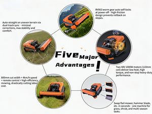 Desbrozadora de orugas a control remoto Vigorun MTSK800 para control de maleza en zonas de prevención de incendios forestales - Product Image 4