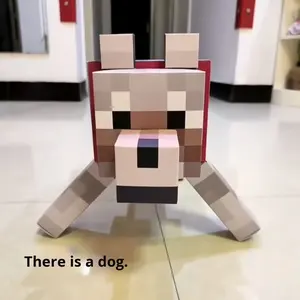 Modèle de chien loup en <span class=keywords><strong>origami</strong></span> 3D Play Idol, jouet en papier ordinaire, simulation de film, matériau ABS, militaire, avec Frozen - Product Image 5