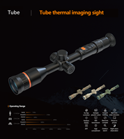 Lunette thermique de chasse 640x512 avec enregistrement vidéo, vision nocturne, imagerie thermique 1-4x avec Wi-Fi