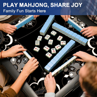 Tapis de Mahjong Américain de Luxe Style Floral, Taille Standard US, Surface Imperméable et Silencieuse, Thème pour Soirées Jeux
