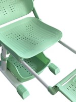 Ensemble table et chaise d'étude pour salle de classe avec repose-pieds pour la pause déjeuner, chaises inclinables avec rangement