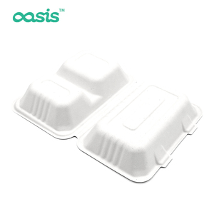 Contenitore per Alimenti Oasis a 2 Scomparti, Senza BPA, Adatto al Microonde, Riscaldabile, Impermeabile, Antigoccia, Ecologico, in Bagassa - Product Image 4