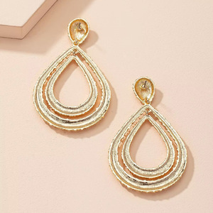Mode Vintage boucles d'oreilles pour femmes grande déclaration géométrique métal boucles d'oreilles à la mode boucles d'oreilles bijoux accessoires - Product Image 4