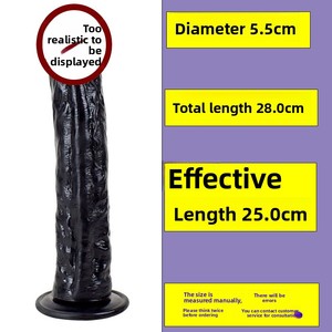 Grand Godemichet Réaliste Extra-Long Noir Sans Œuf à Ventouse, Plug Anal Super Épais, Jouet Sexuel SM, Consolador, Grand Godemichet - Product Image 4