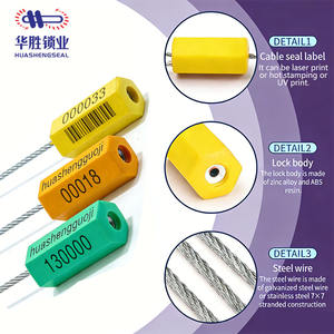 Sceau de câble avec logo personnalisé, sceau de sécurité haute résistance 2400N pour serrures de conteneurs et sceau de câble de sécurité pour <span class=keywords><strong>remorque</strong></span> de voiture - Product Image 3