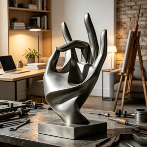 Escultura de Mano en Forma de BZY <span class=keywords><strong>OK</strong></span>, Tamaño Personalizable, Versión para Exteriores o de Mesa, Perfecta para Decoración del Hogar, Estatua de Resina - Product Image 5