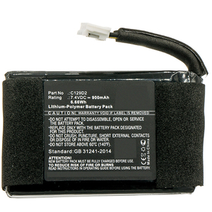 แบตเตอรี่ลิเธียมโพลิเมอร์สีดำ 7.4V 900mAh 6.66Wh สำหรับลำโพง <span class=keywords><strong>Bang</strong></span> & <span class=keywords><strong>Olufsen</strong></span> C129D2 <span class=keywords><strong>BeoPlay</strong></span> P2 - Product Image 3