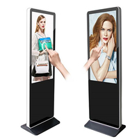Afficheur numérique LCD de 32 pouces pour sol intérieur, kiosque publicitaire, écran tactile, panneau d'affichage intelligent, système WIFI OEM