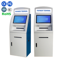 Terminal de paiement en libre-service certifié CE FCC 21,5 pouces avec lecteur de carte sans contact NFC et imprimante de reçus, kiosque d'impression A4