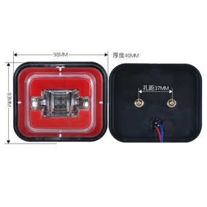 Luce Posteriore LED Quadrata per Camion, COB Centrale Colorata, Interno Bianco Rosso Ambra, 12V 24V, per Camion, Rimorchi, Furgoni, Impermeabile - Product Image 2