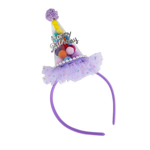Chapeau Pompon Bonbon d'Anniversaire pour Enfants avec Voile, Coiffe de Princesse pour Fille, Bandeau de Fête d'Anniversaire - Product Image 4