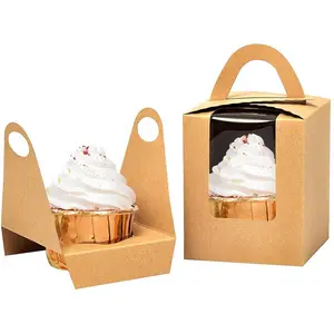 tüm durumlar kek kutuları Suppliers-Ekmek ambalaj parti ambalaj kolu pasta kapları muffin Cupcake kutuları