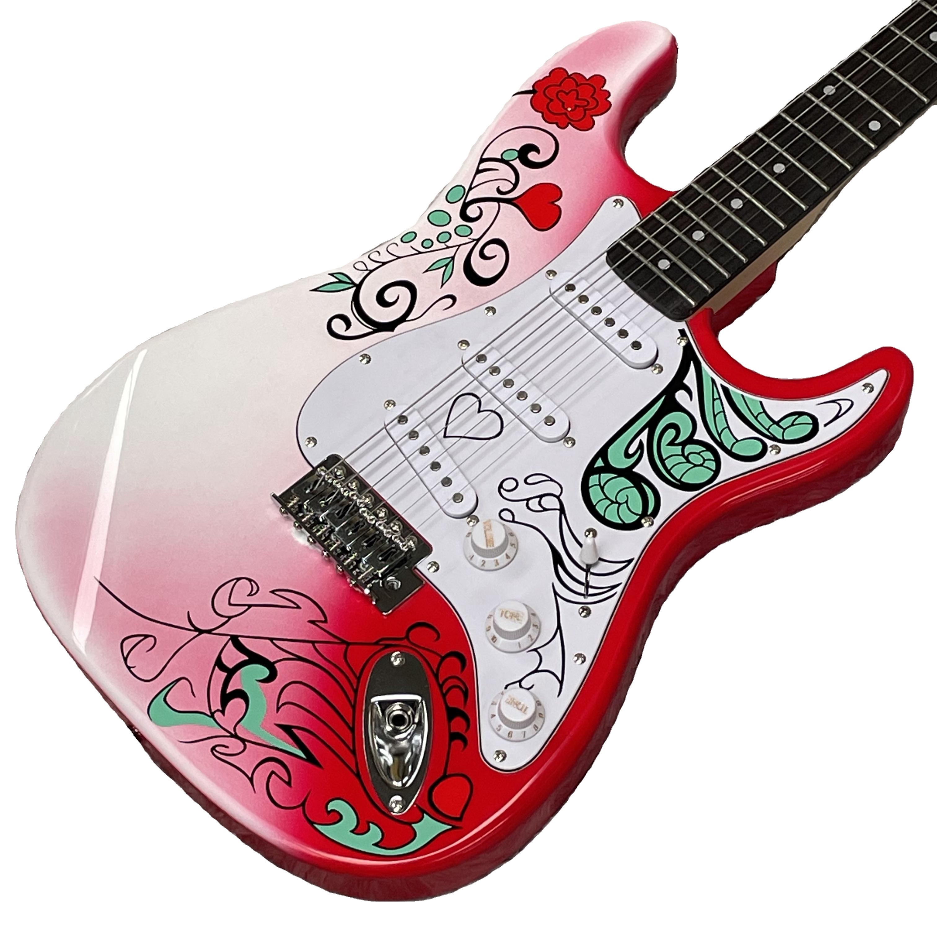 ST Electric Guitar - Durable, Rosewood, and SSS Pickups