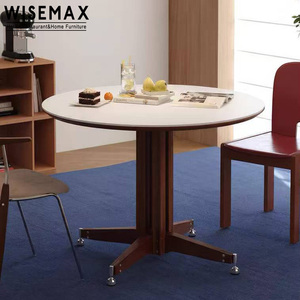 Meubles WISEMAX, meubles de maison médiévaux haut de gamme, <span class=keywords><strong>table</strong></span> à manger <span class=keywords><strong>avec</strong></span> <span class=keywords><strong>plateau</strong></span> <span class=keywords><strong>en</strong></span> <span class=keywords><strong>ardoise</strong></span>, bois <span class=keywords><strong>avec</strong></span> base <span class=keywords><strong>en</strong></span> métal, <span class=keywords><strong>table</strong></span> ronde pour appartement - Product Image 1