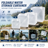 Sac carré OEM en LDPE pour produits chimiques, Cubitainer pliable 5L-20L avec robinet, stockage d'eau portable pour le camping