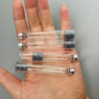 Flacon cassette en verre transparent de 3 ml, cartouche en verre borosilicate stérile, résistante aux fuites avec base noire, vente en gros en vrac, logo OEM